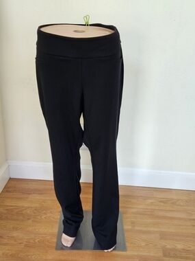 Women's Black Pull-On Straight-Leg Trousers